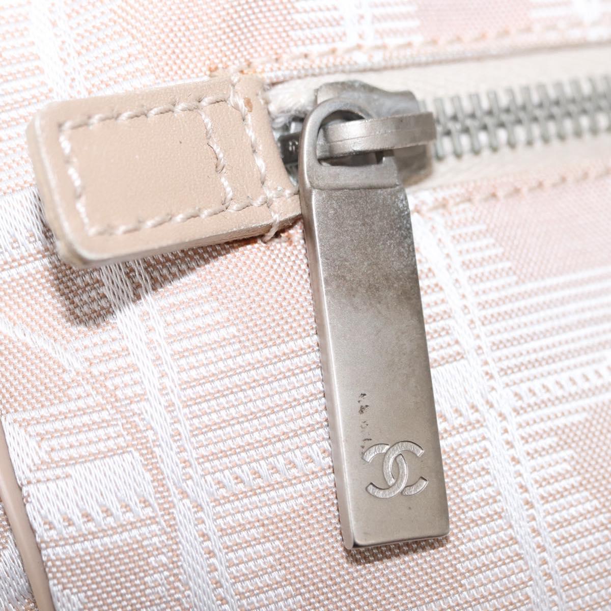 CHANEL New Travel Line Tote Bag Nylon Pink gold CC Auth ep12654