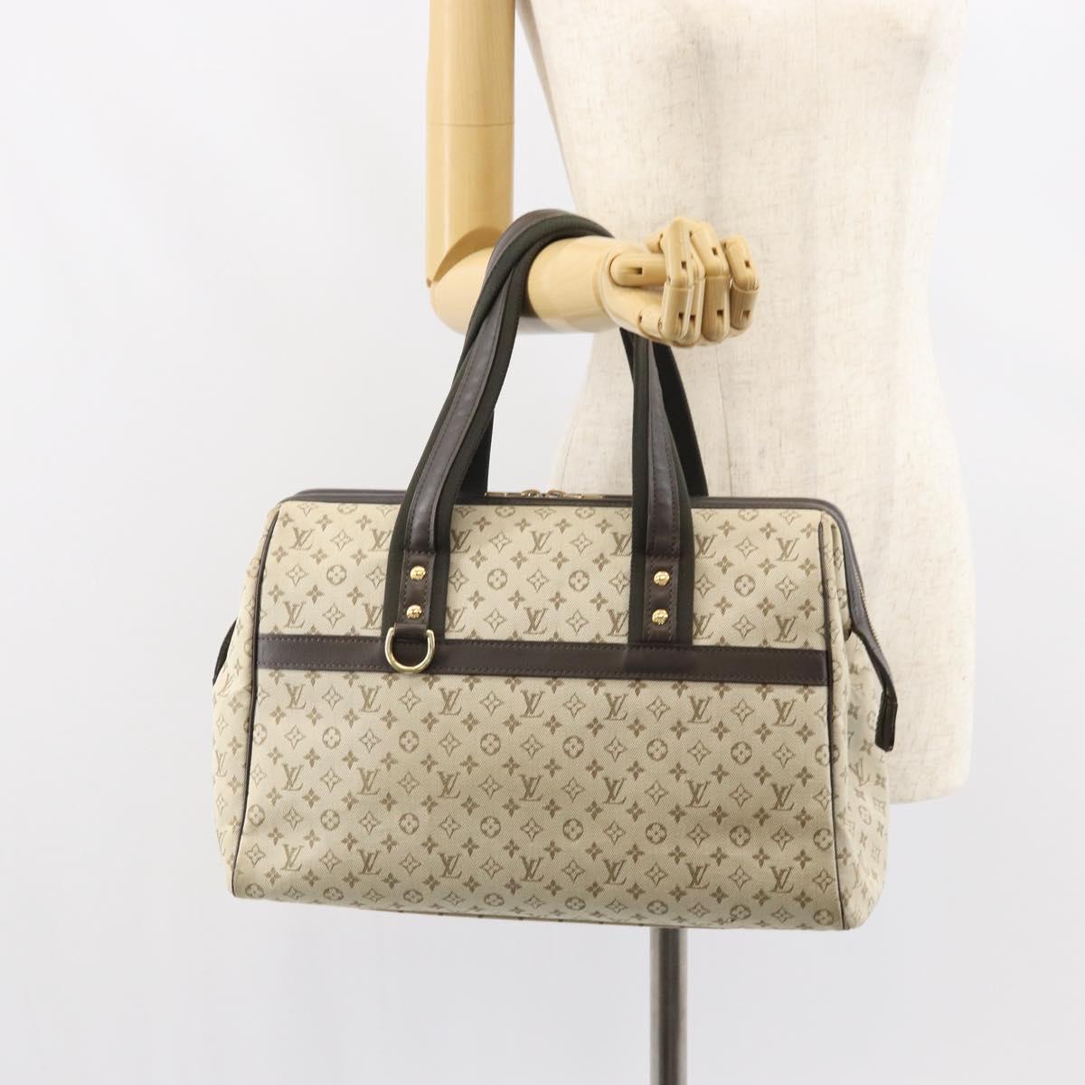 LOUIS VUITTON Monogram Mini Josephine GM Hand Bag Khaki M92310 LV Auth ep12664
