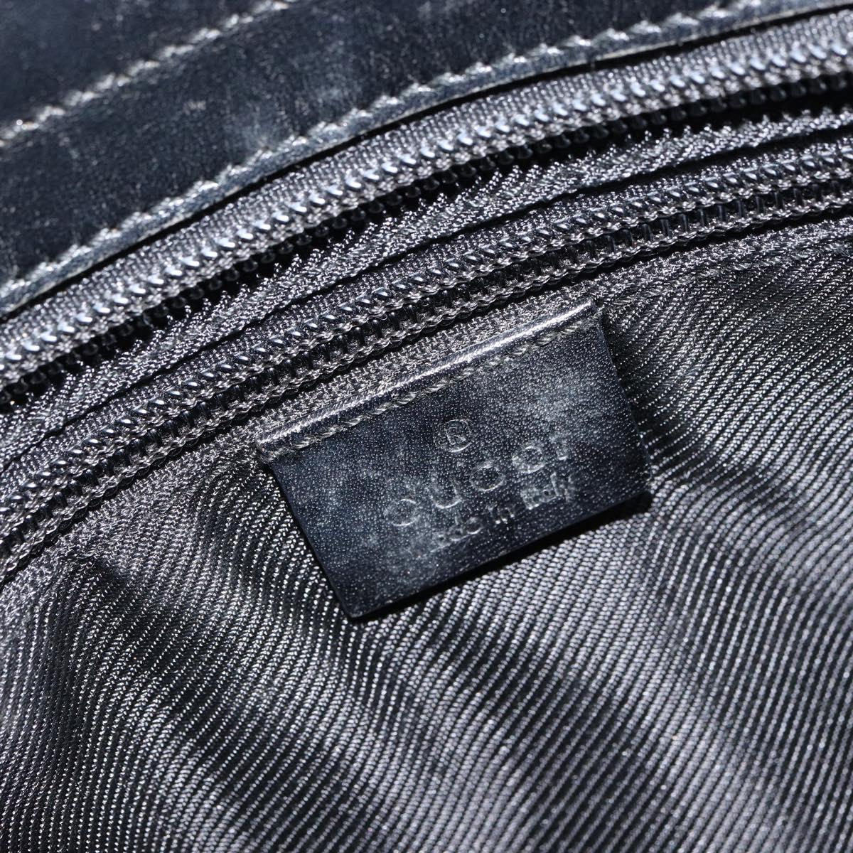 GUCCI GG Canvas Tote Bag Navy Silver 019 0426 2404 Auth ep12675