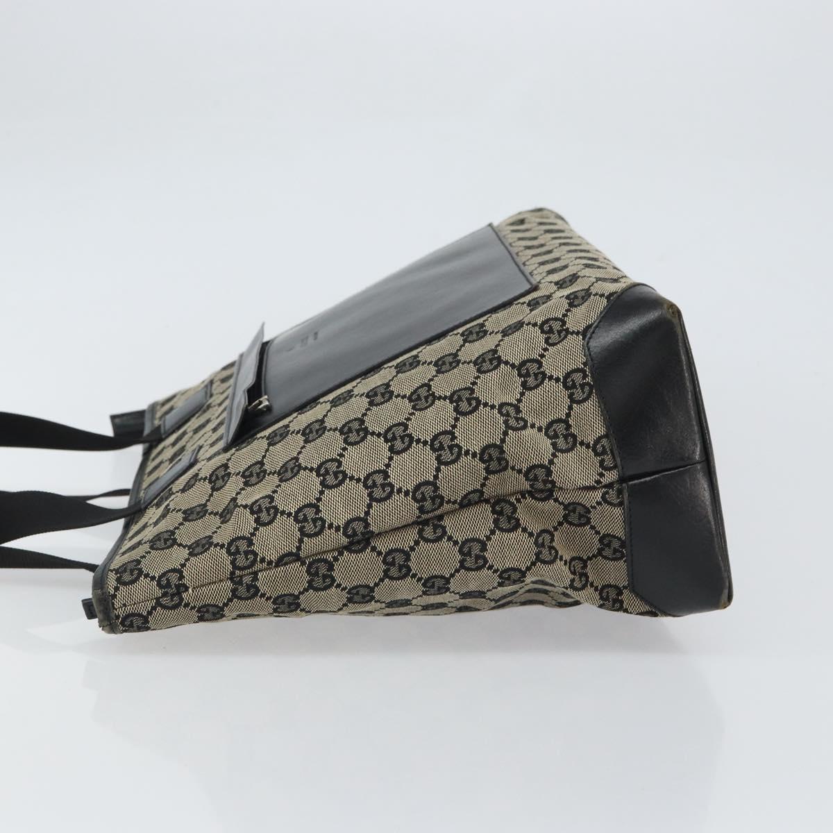GUCCI GG Canvas Tote Bag Navy Silver 019 0426 2404 Auth ep12675