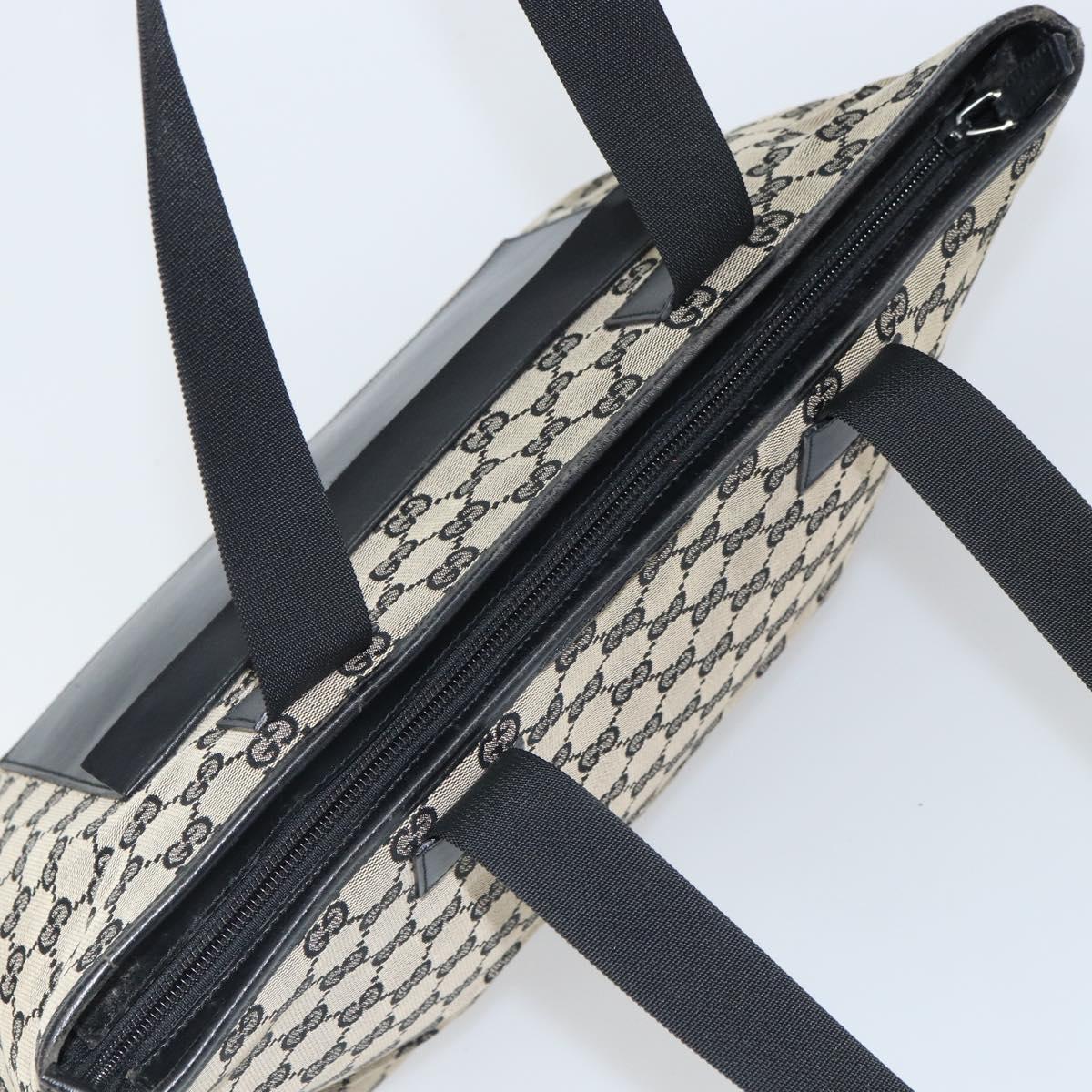 GUCCI GG Canvas Tote Bag Navy Silver 019 0426 2404 Auth ep12675