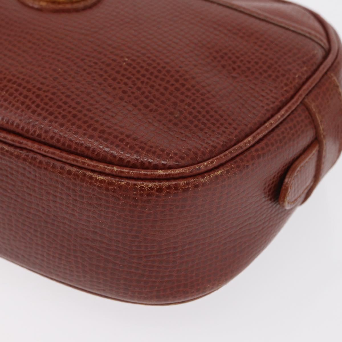 Burberrys Shoulder Bag Leather Brown Gold Auth ep12677