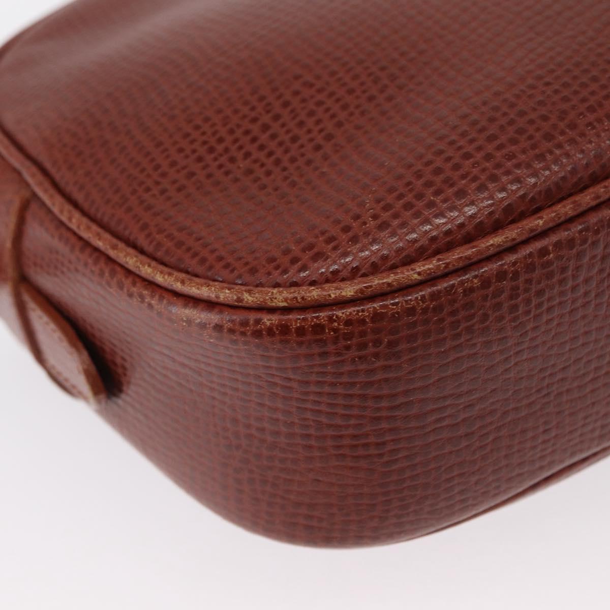 Burberrys Shoulder Bag Leather Brown Gold Auth ep12677