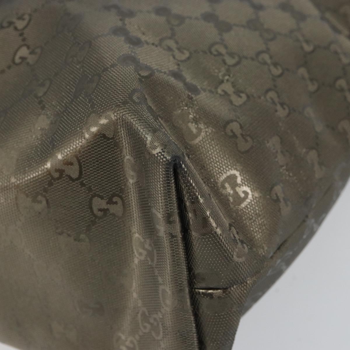 GUCCI GG implementation Tote Bag PVC Gold 211137 Auth ep12678