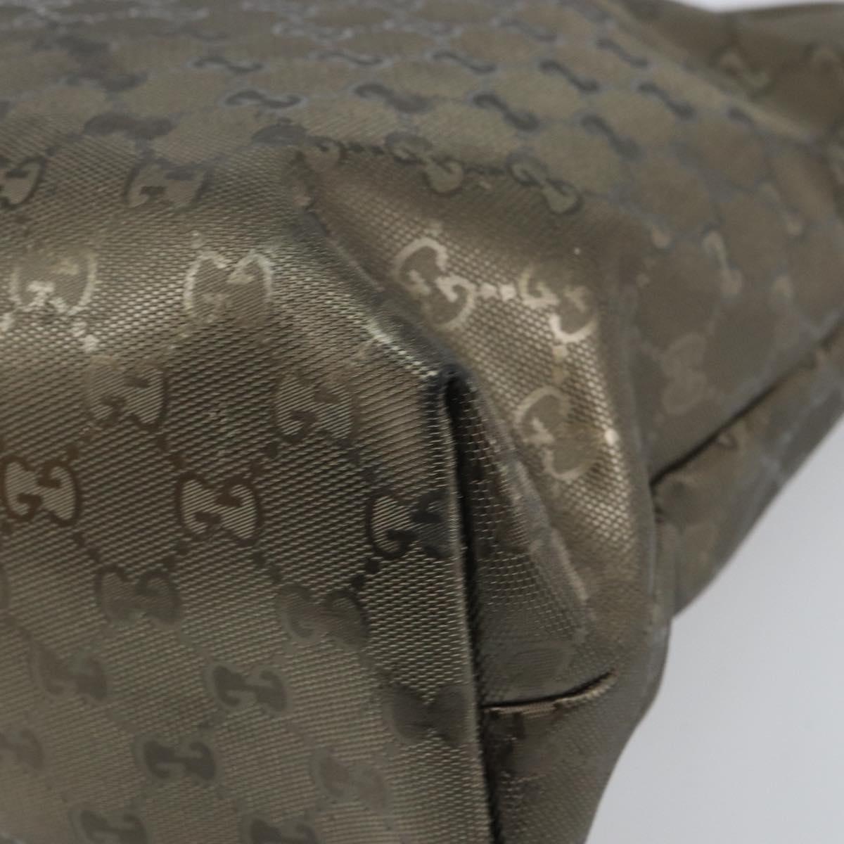 GUCCI GG implementation Tote Bag PVC Gold 211137 Auth ep12678