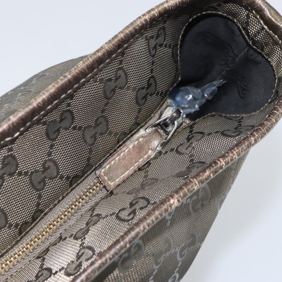 GUCCI GG implementation Tote Bag PVC Gold 211137 Auth ep12678