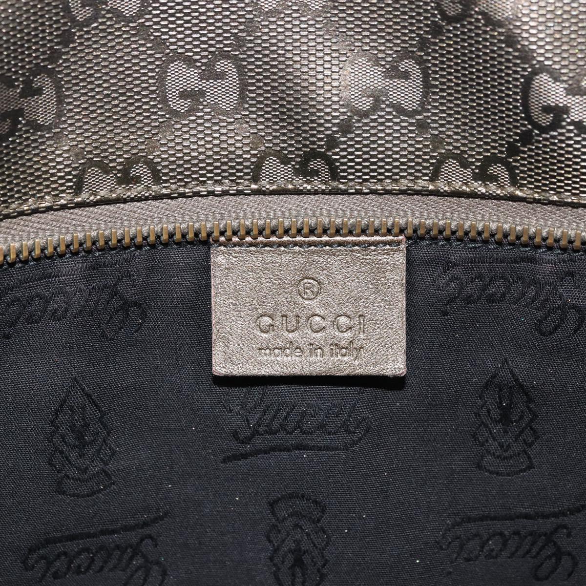 GUCCI GG implementation Tote Bag PVC Gold 211137 Auth ep12678
