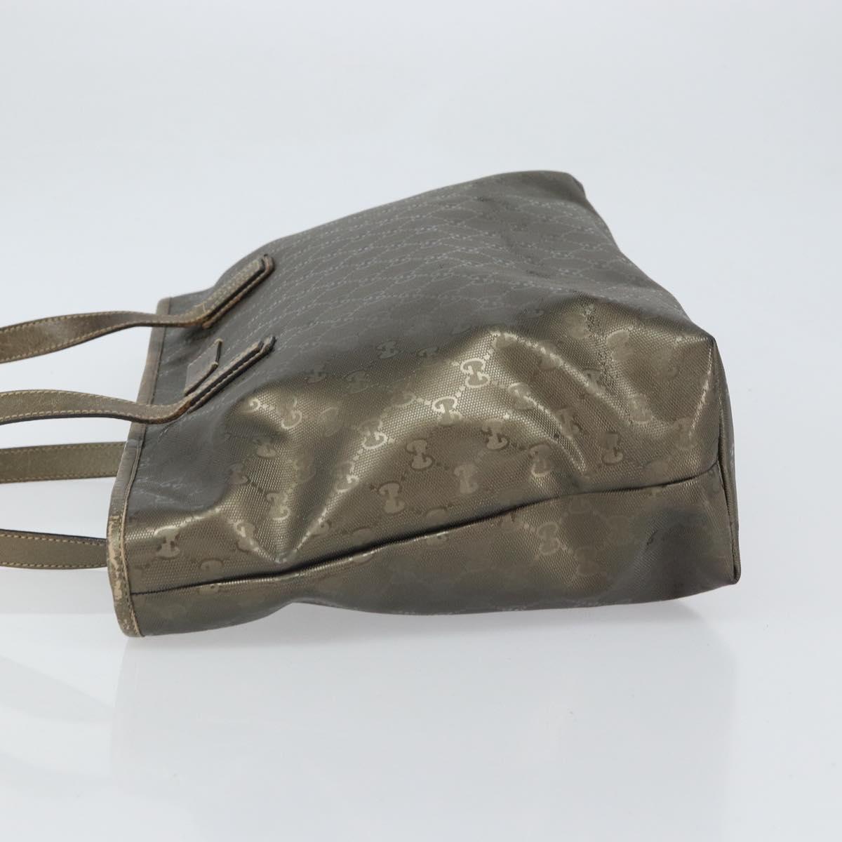 GUCCI GG implementation Tote Bag PVC Gold 211137 Auth ep12678