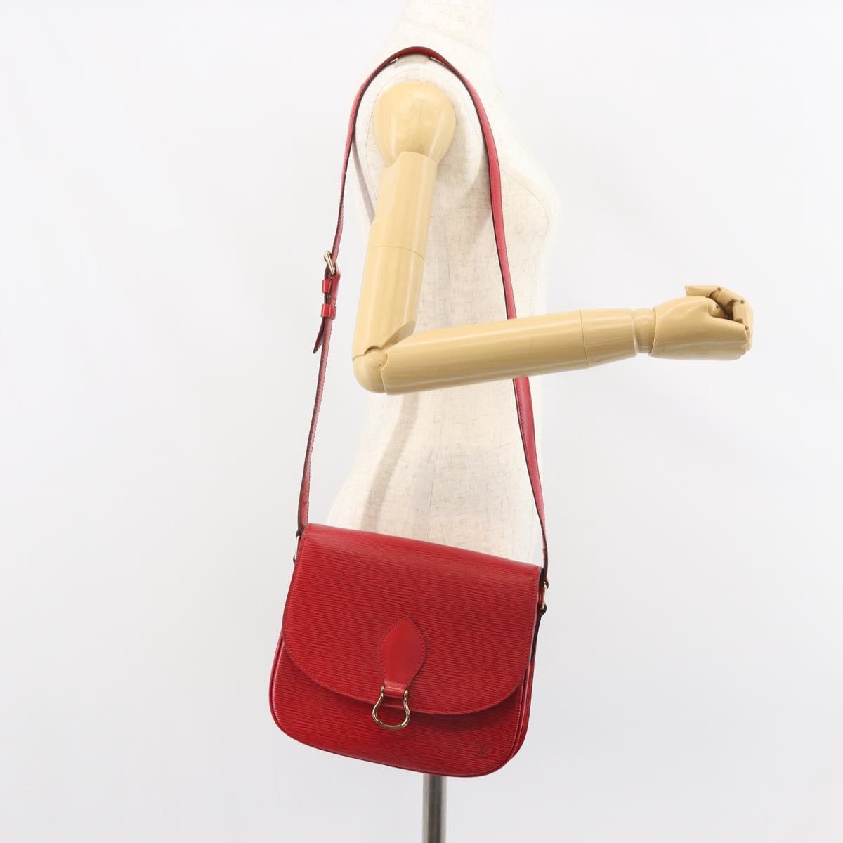 LOUIS VUITTON Epi Saint Cloud GM Shoulder Bag Red M52197 LV Auth ep12679