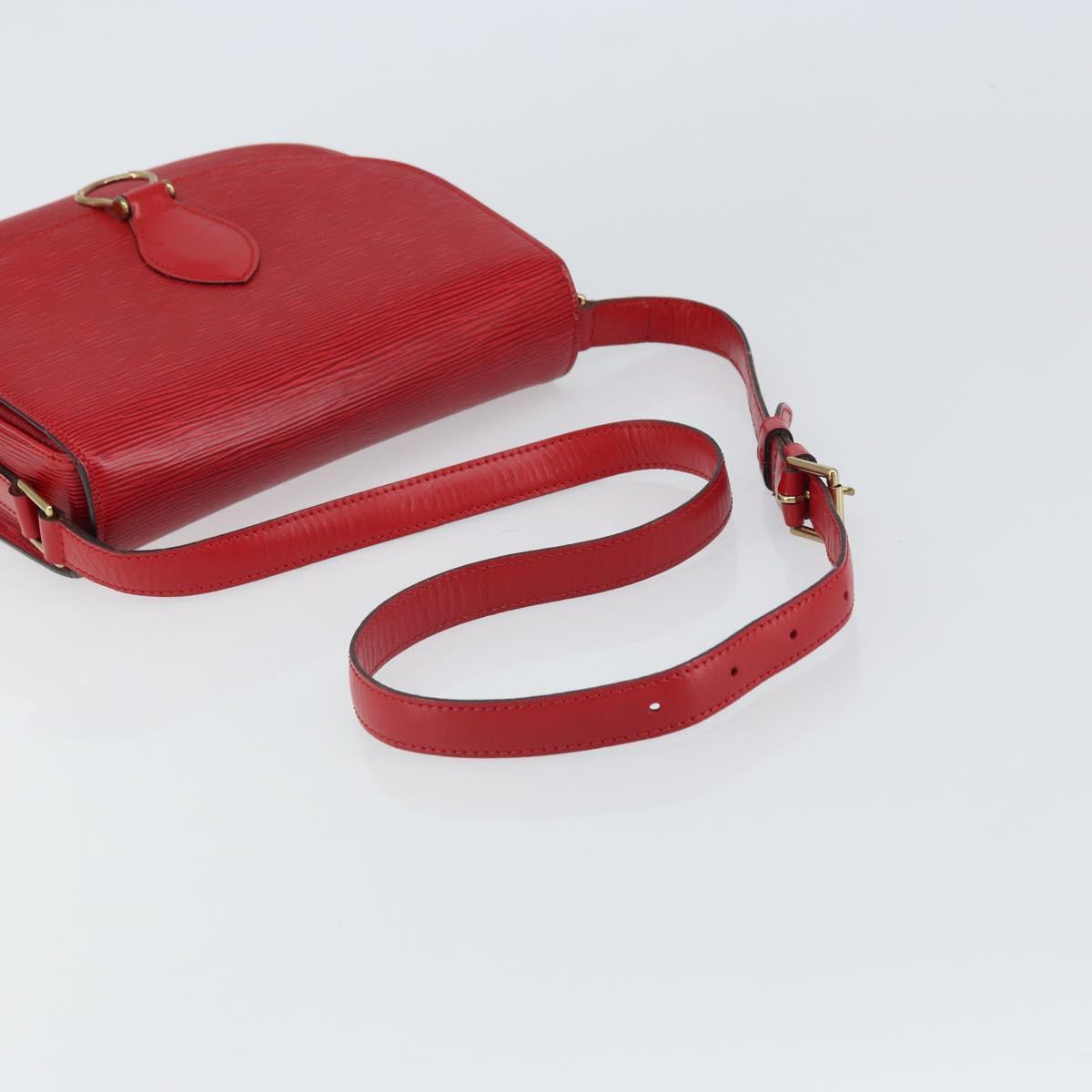 LOUIS VUITTON Epi Saint Cloud GM Shoulder Bag Red M52197 LV Auth ep12679