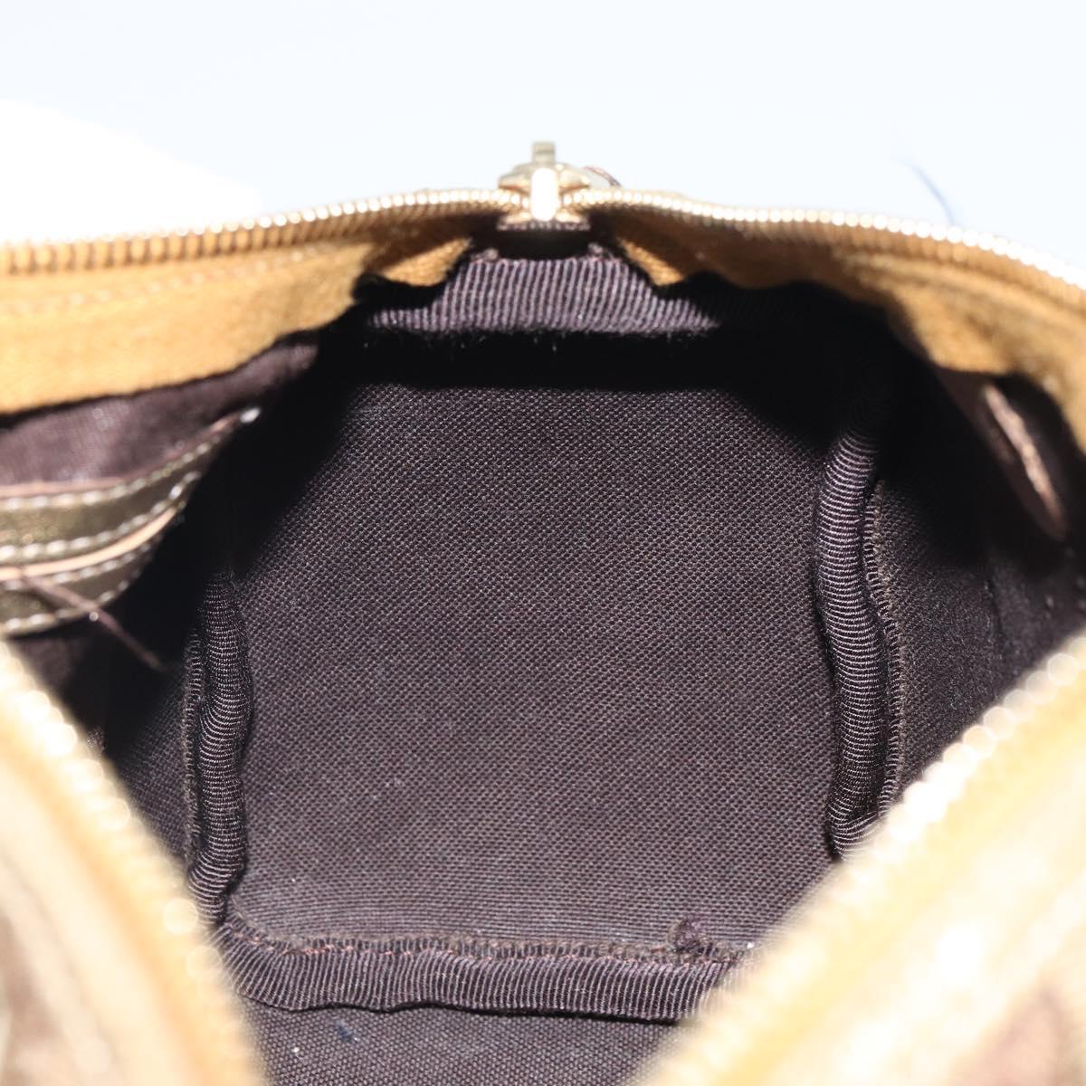 GUCCI GG Crystal Hand Bag Beige Gold 193604 Auth ep12691