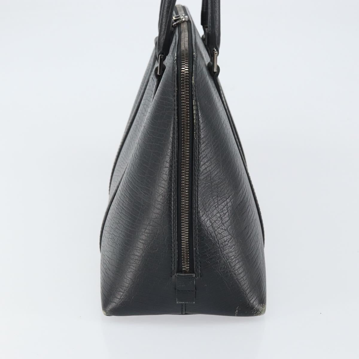 GUCCI Hand Bag Leather Black Silver 114537 Auth ep12699