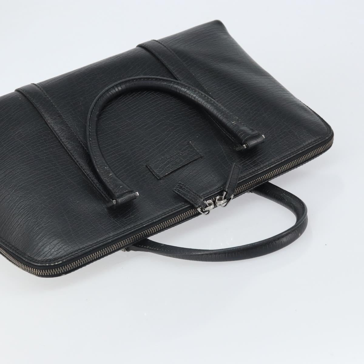 GUCCI Hand Bag Leather Black Silver 114537 Auth ep12699