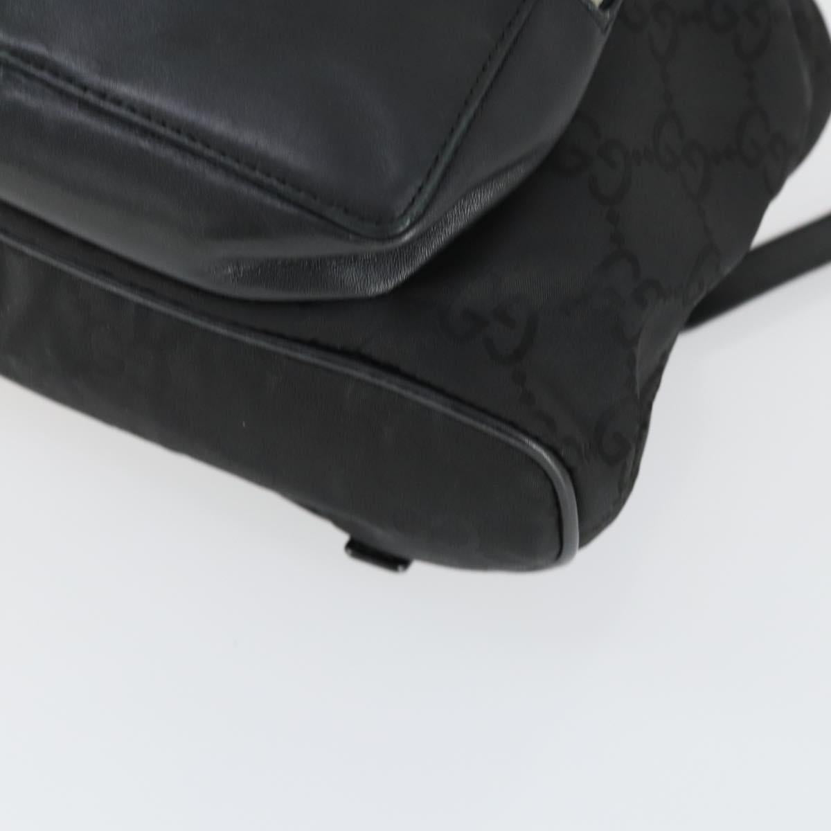GUCCI GG Canvas Backpack Black Silver 003 0245 Auth ep12708