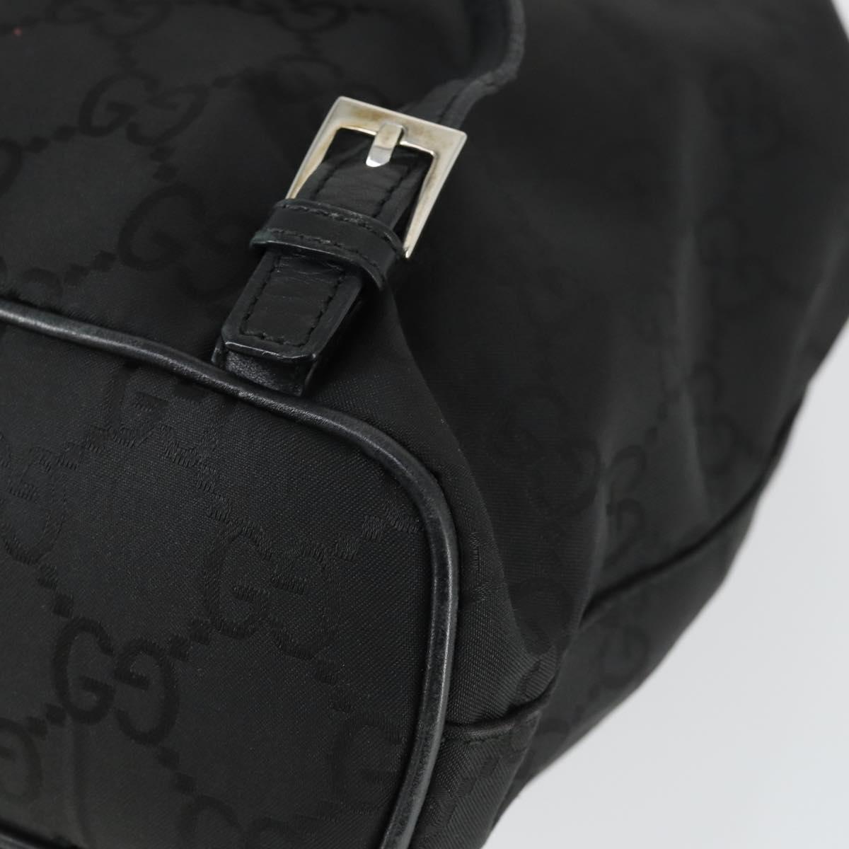 GUCCI GG Canvas Backpack Black Silver 003 0245 Auth ep12708