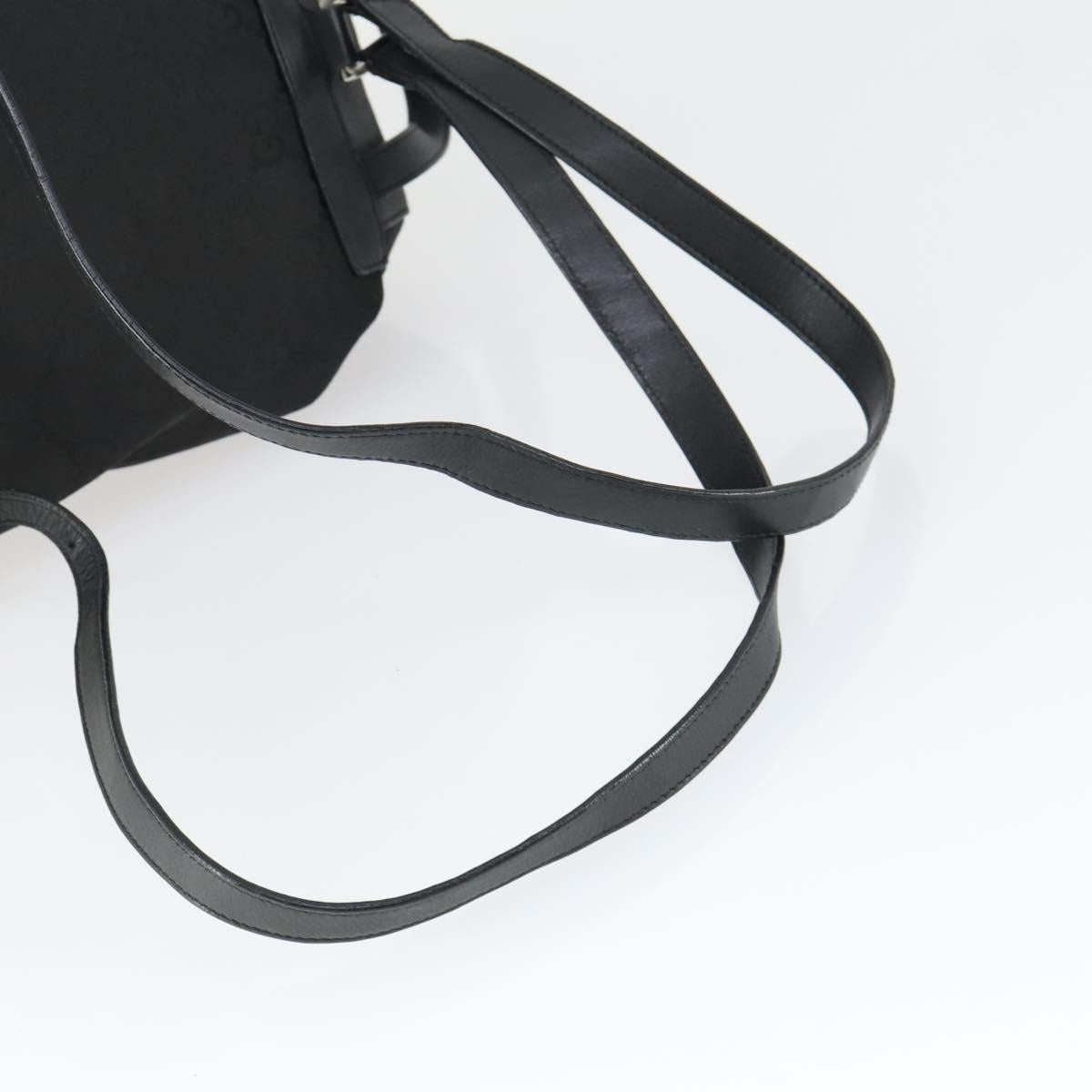 GUCCI GG Canvas Backpack Black Silver 003 0245 Auth ep12708
