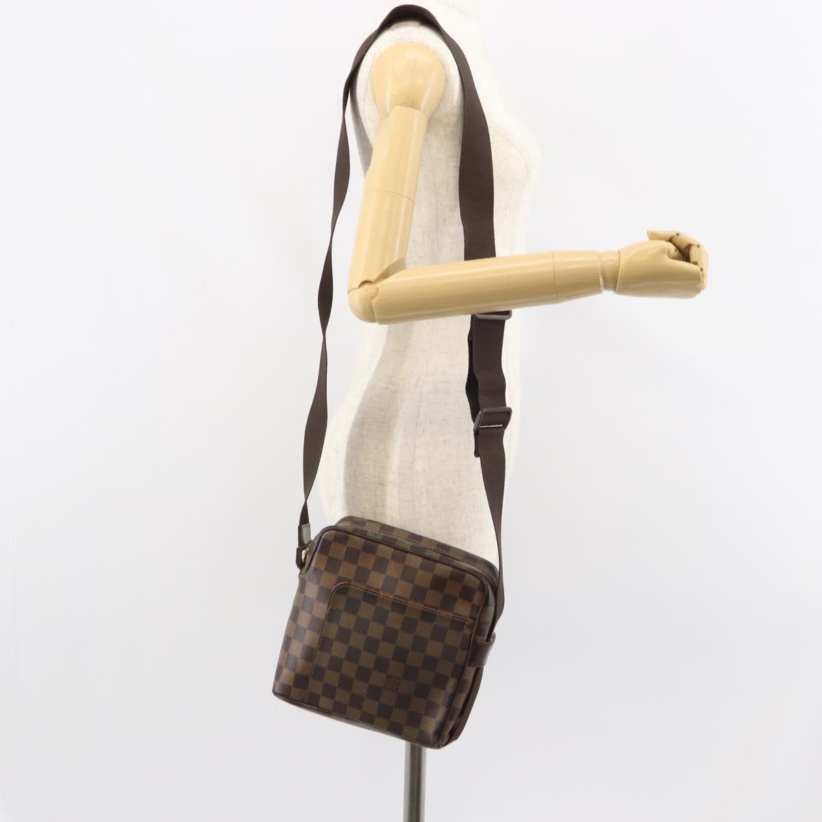 LOUIS VUITTON Damier Ebene Olaf PM Shoulder Bag N41442 LV Auth ep12715