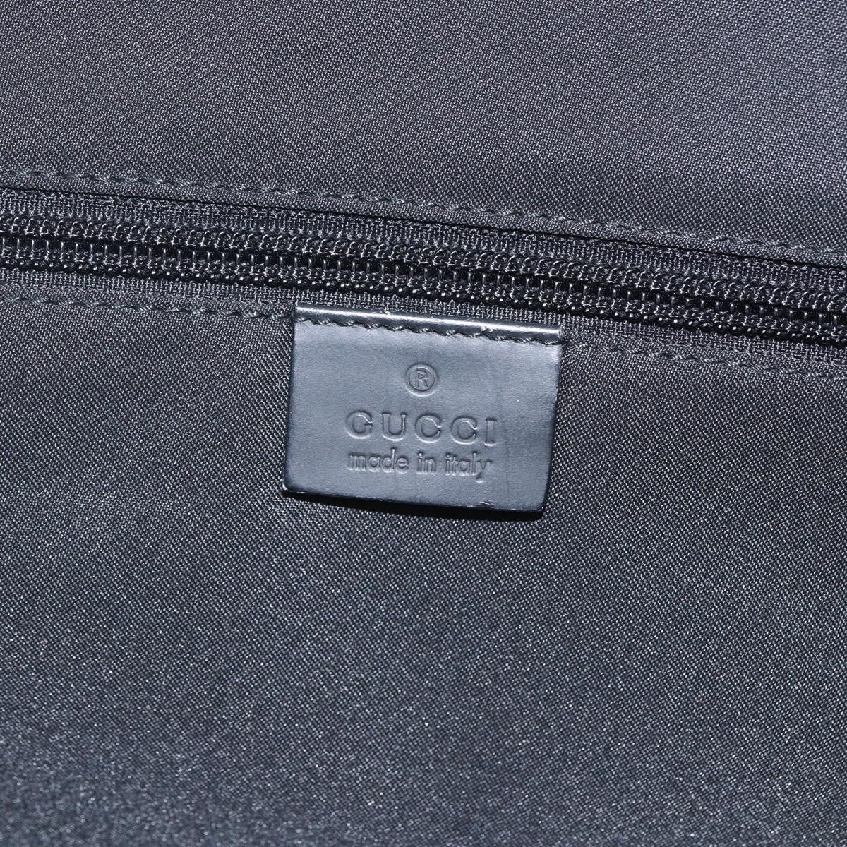 GUCCI GG Canvas Boston Bag Nylon Black Silver 012 0383 08 Auth ep12720