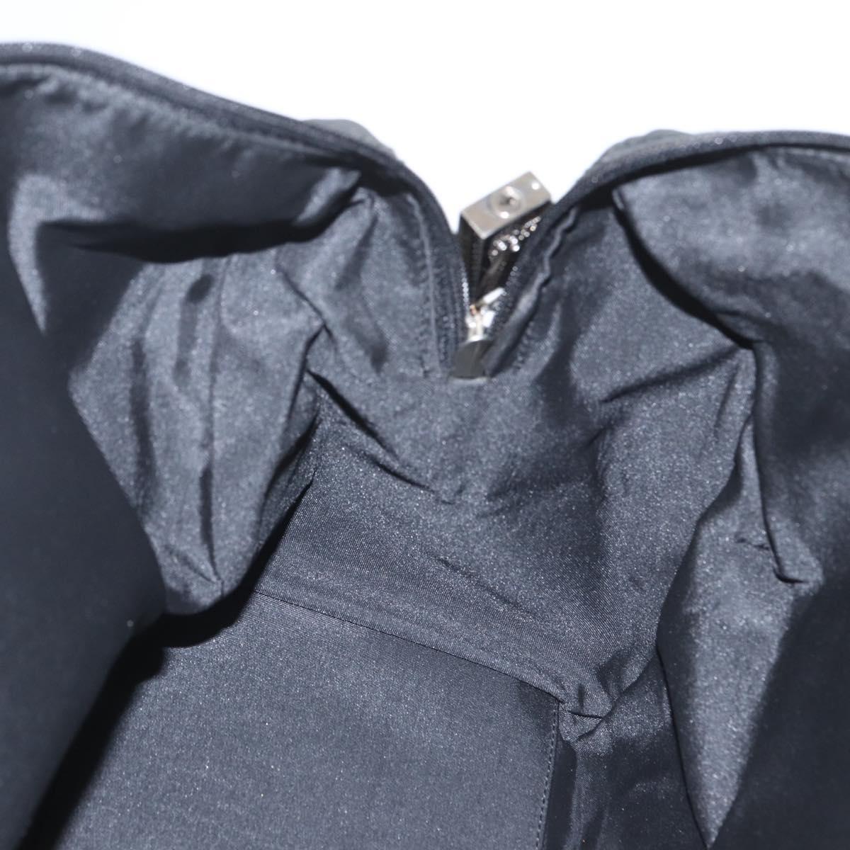 GUCCI GG Canvas Boston Bag Nylon Black Silver 012 0383 08 Auth ep12720