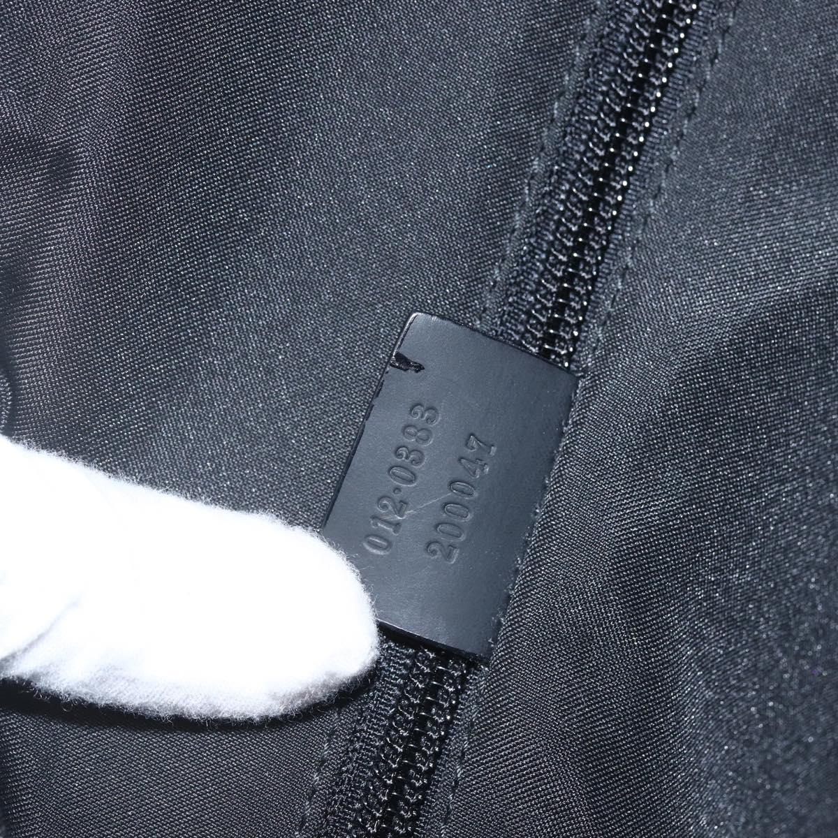 GUCCI GG Canvas Boston Bag Nylon Black Silver 012 0383 08 Auth ep12720