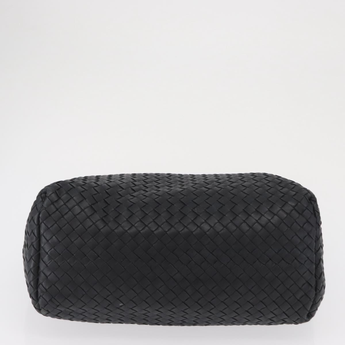 BOTTEGA VENETA INTRECCIATO Hand Bag Leather Black Auth ep12733