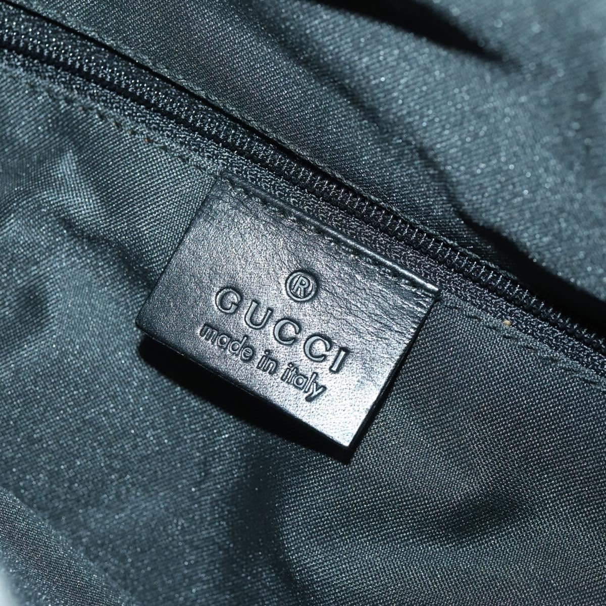 GUCCI GG Canvas Backpack Nylon Black Silver 003 0238 3754 Auth ep12735
