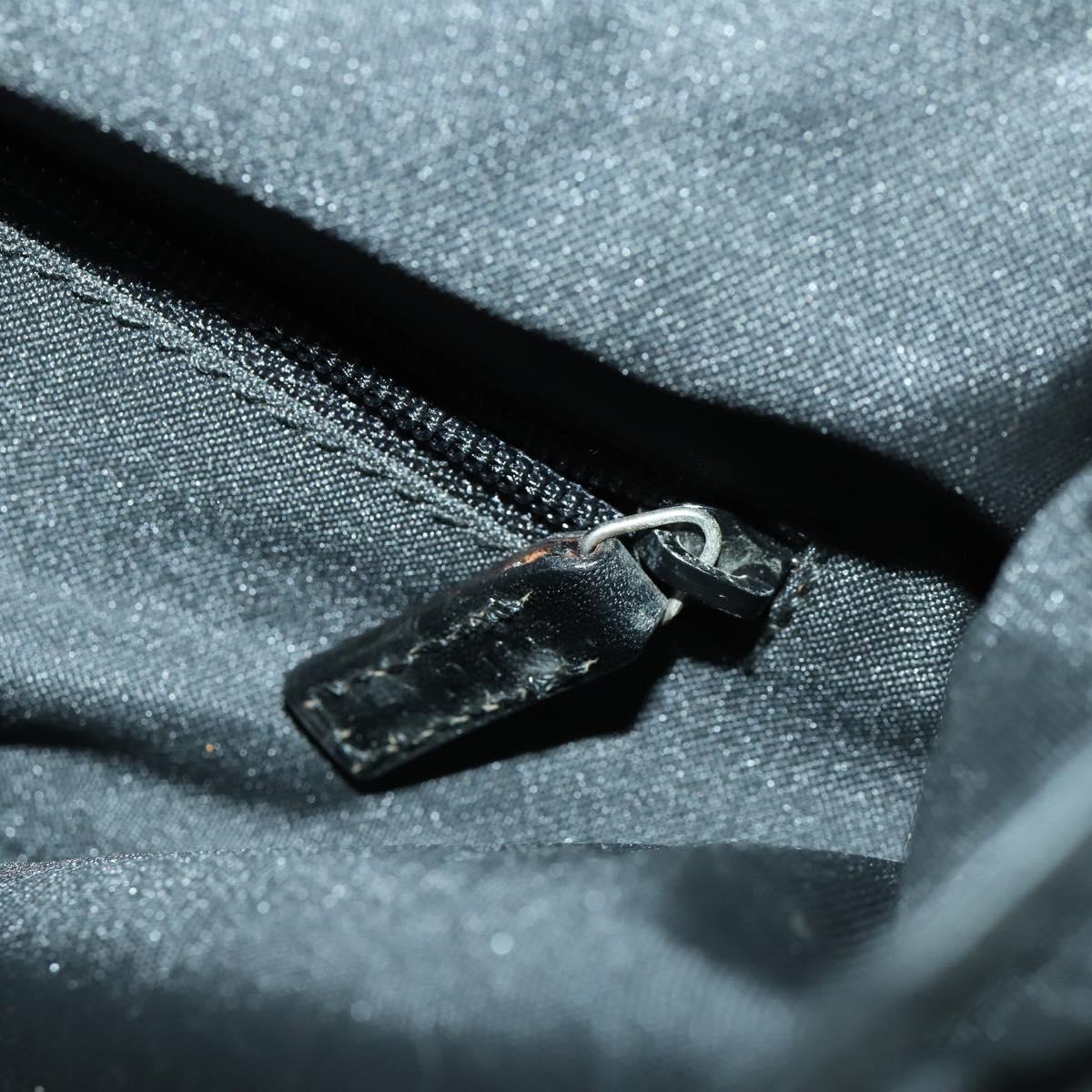 GUCCI GG Canvas Backpack Nylon Black Silver 003 0238 3754 Auth ep12735