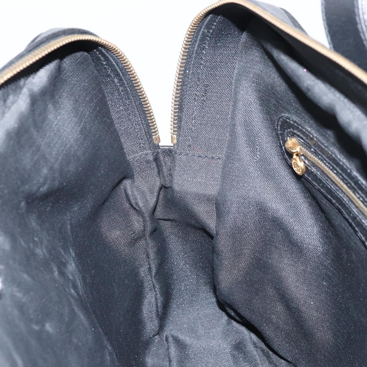 FENDI Tote Bag Leather Black Gold Auth ep12747