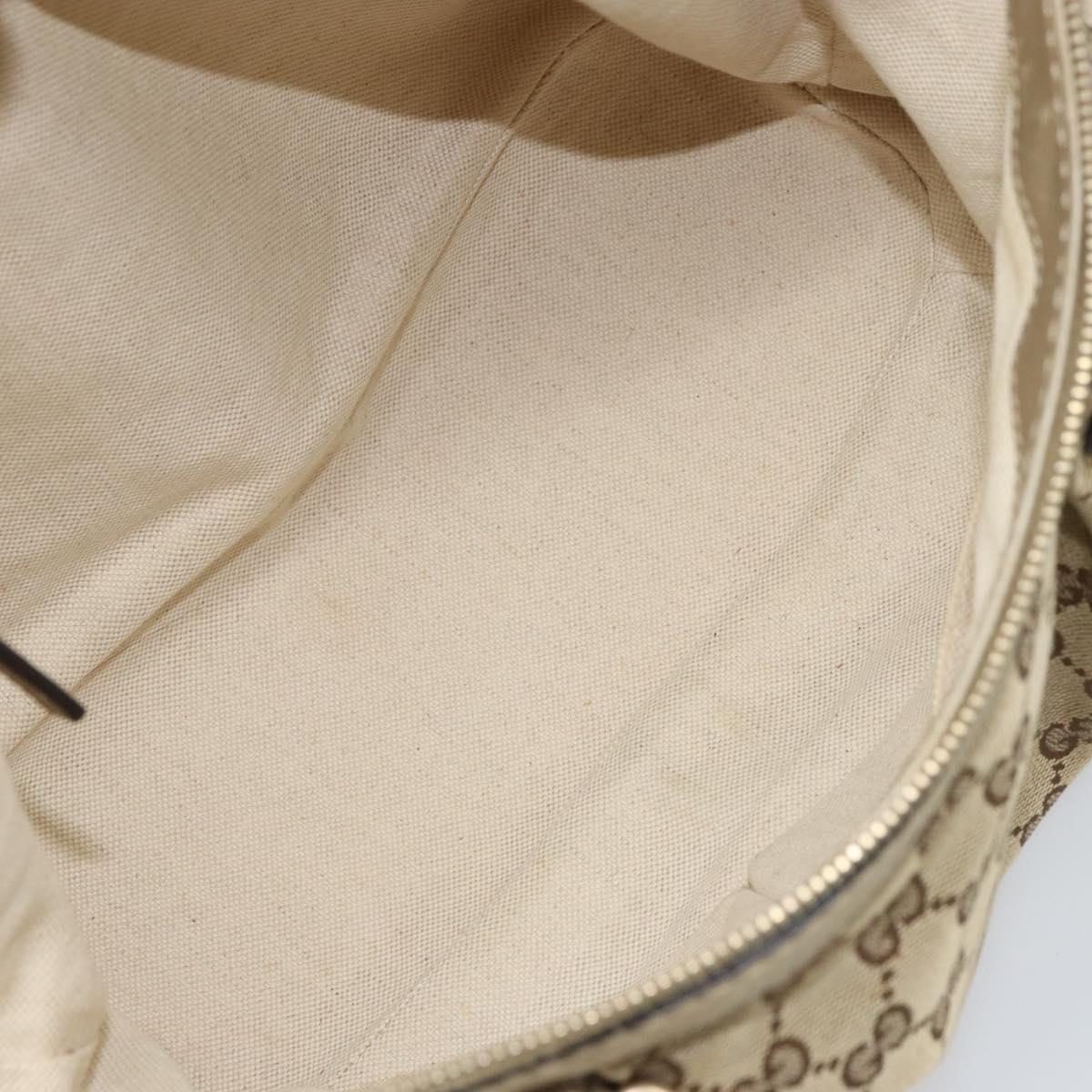 GUCCI GG Canvas Hand Bag 2way Beige Gold 247902 Auth ep12749