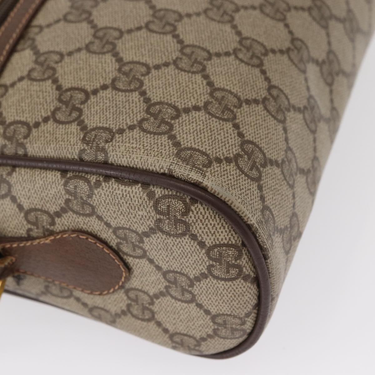 GUCCI GG Supreme Web Sherry Line Bag PVC Beige Gold 56 02 088 Auth ep12756