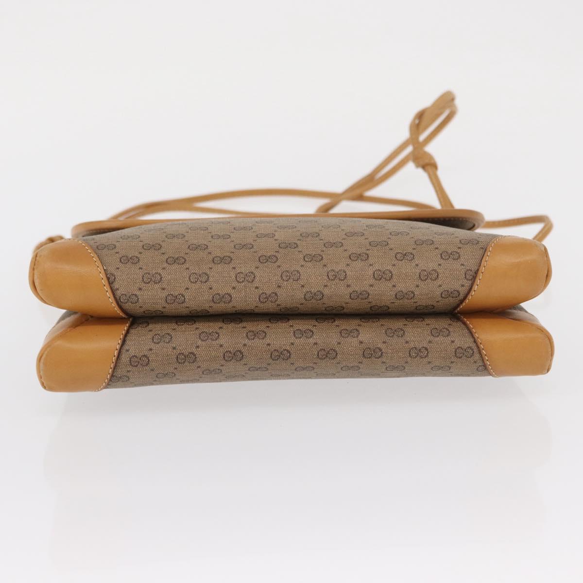 GUCCI Micro GG Supreme Shoulder Bag PVC Beige Gold 007 49 5548 Auth ep12759