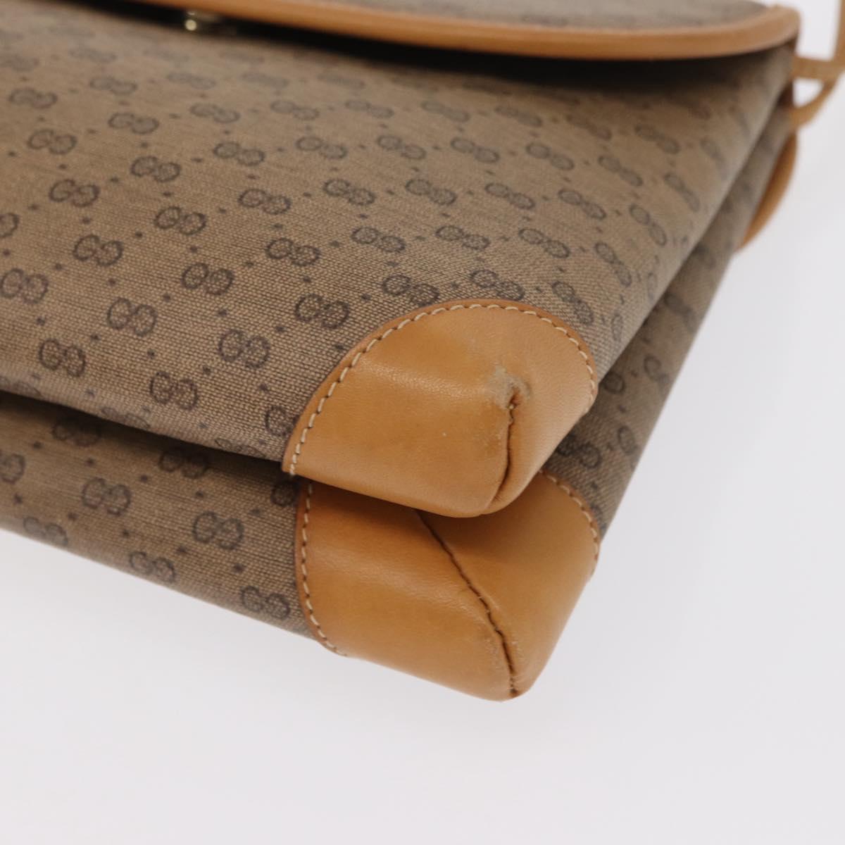 GUCCI Micro GG Supreme Shoulder Bag PVC Beige Gold 007 49 5548 Auth ep12759