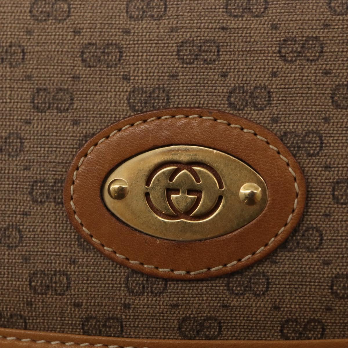 GUCCI Micro GG Supreme Shoulder Bag PVC Beige Gold 007 49 5548 Auth ep12759