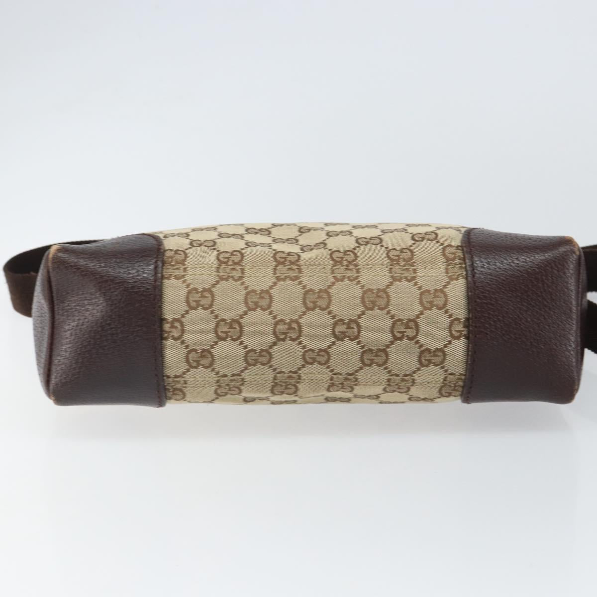 GUCCI GG Canvas Shoulder Bag Beige Silver 114273 Auth ep12760