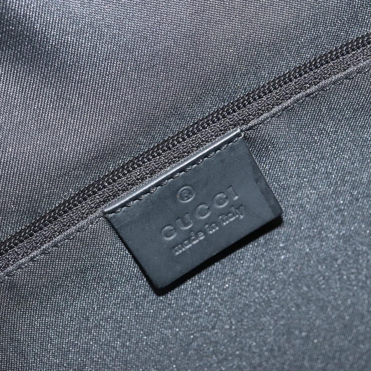 GUCCI GG Canvas Body Bag Nylon Black Silver 003 0232 1705 Auth ep12762