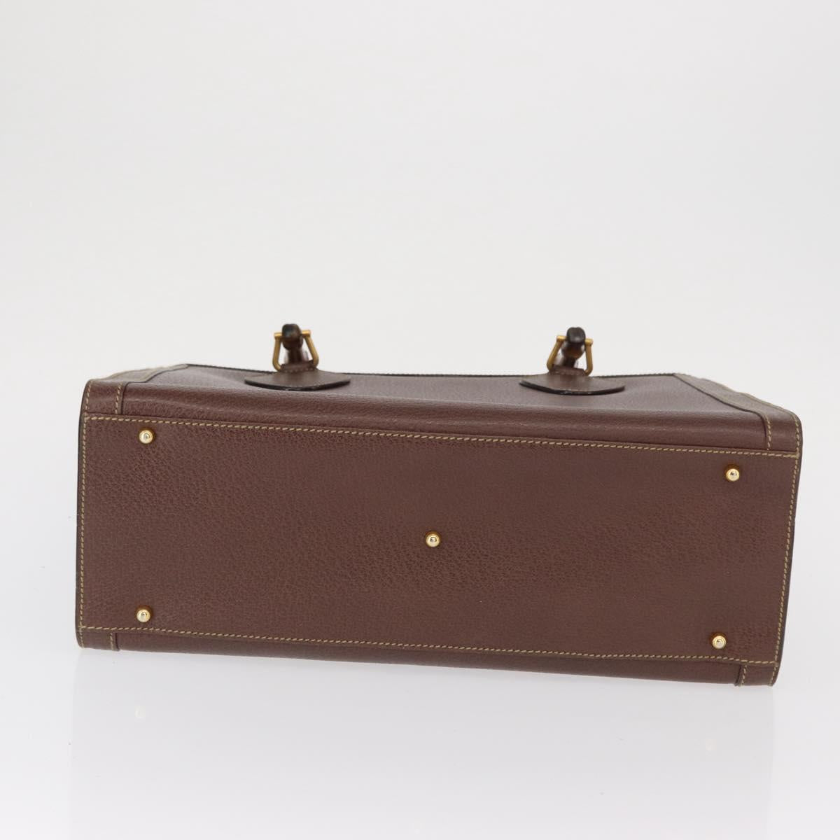 GUCCI Bamboo Hand Bag Leather Brown Gold 002 1186 0260 Auth ep12766
