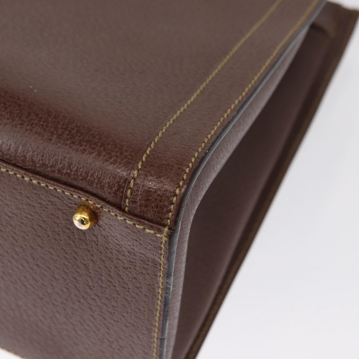 GUCCI Bamboo Hand Bag Leather Brown Gold 002 1186 0260 Auth ep12766