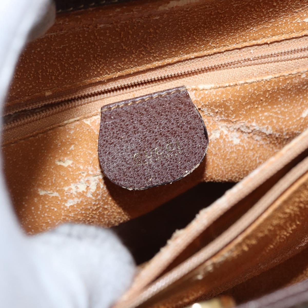 GUCCI Bamboo Hand Bag Leather Brown Gold 002 1186 0260 Auth ep12766