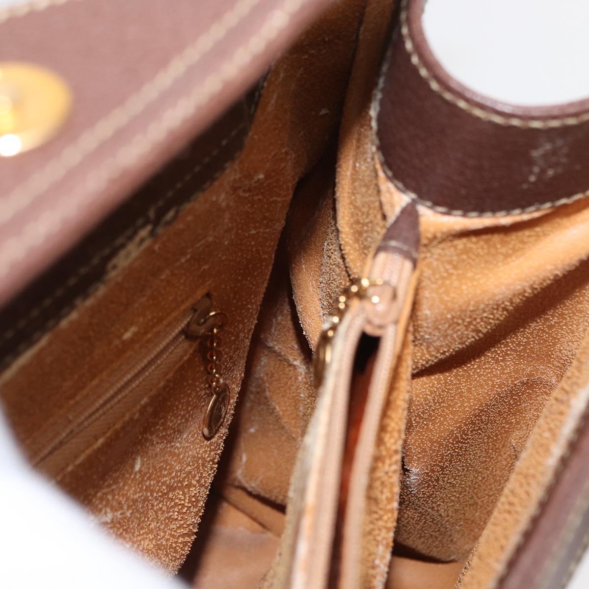 GUCCI Bamboo Hand Bag Leather Brown Gold 002 1186 0260 Auth ep12766