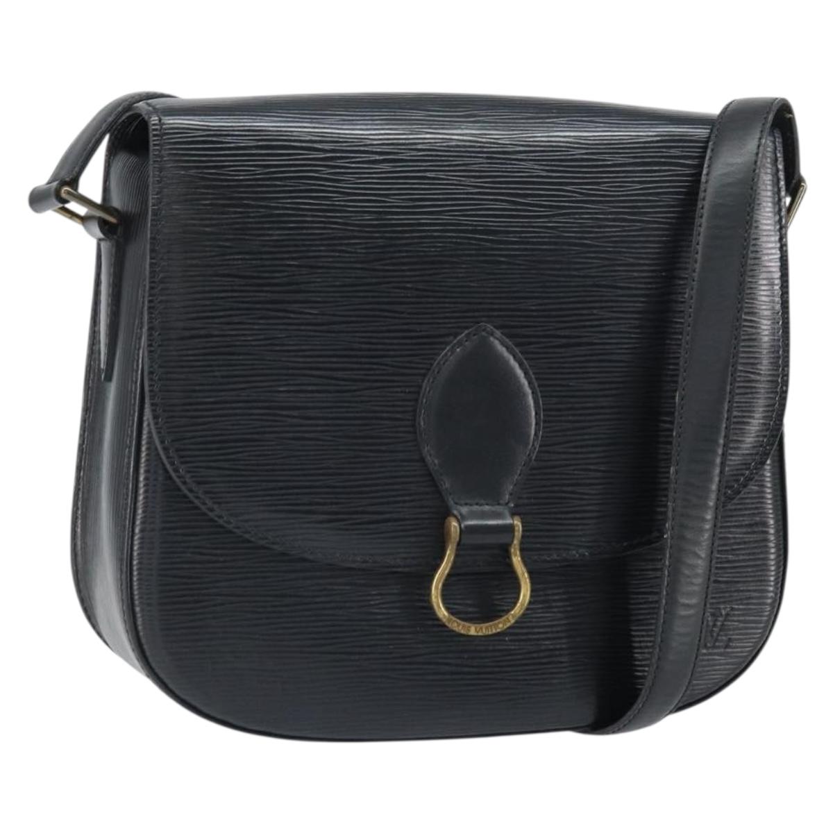 LOUIS VUITTON Epi Saint Cloud GM Shoulder Bag Black Noir M52192 LV Auth ep12773