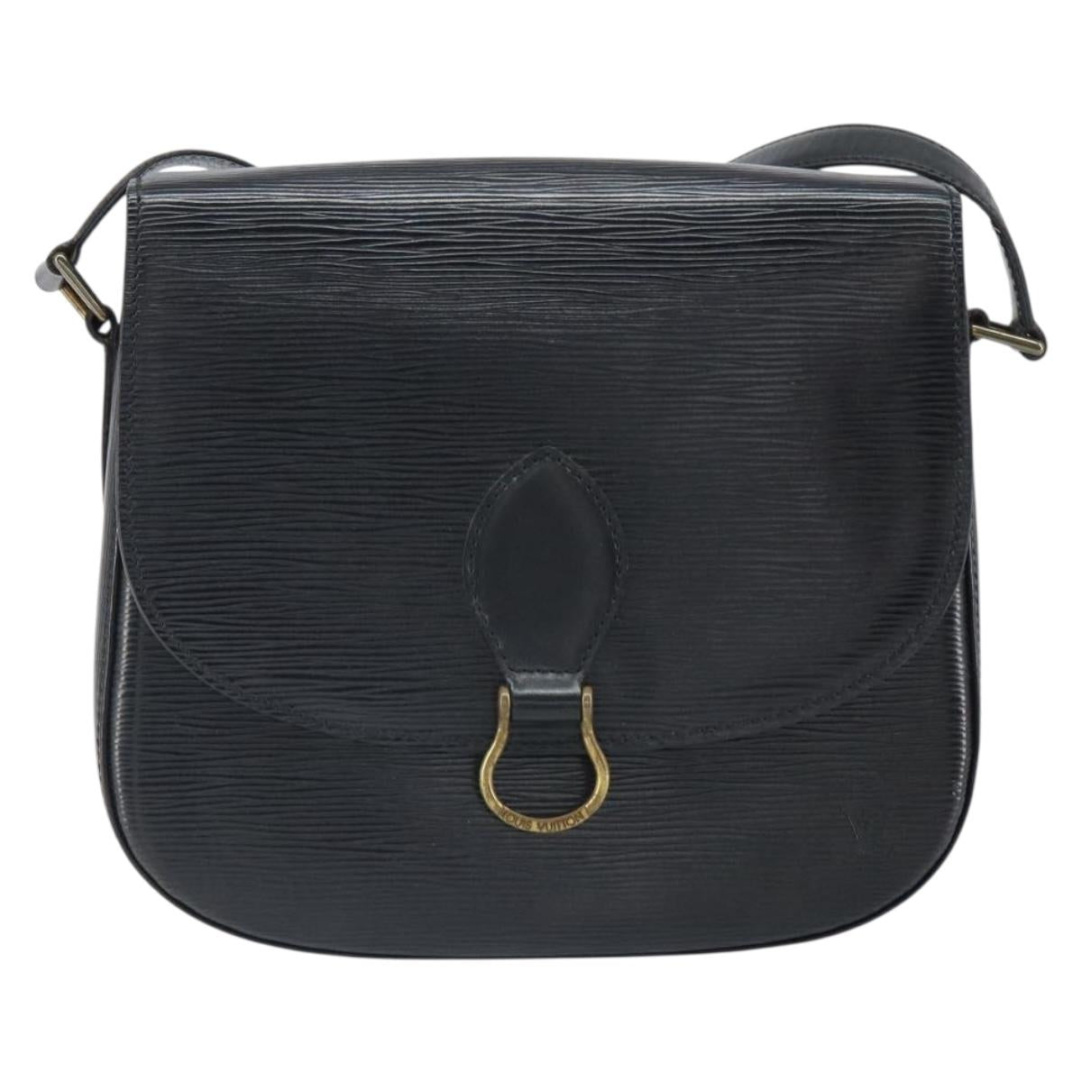 LOUIS VUITTON Epi Saint Cloud GM Shoulder Bag Black Noir M52192 LV Auth ep12773