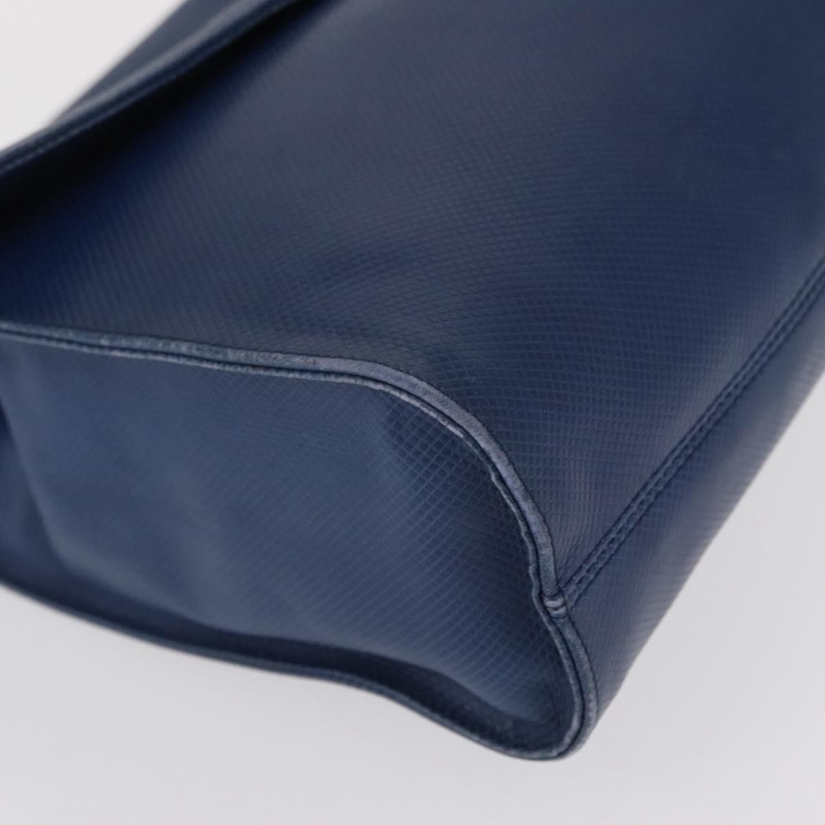 BOTTEGA VENETA Hand Bag Leather Blue Gold Auth ep12774