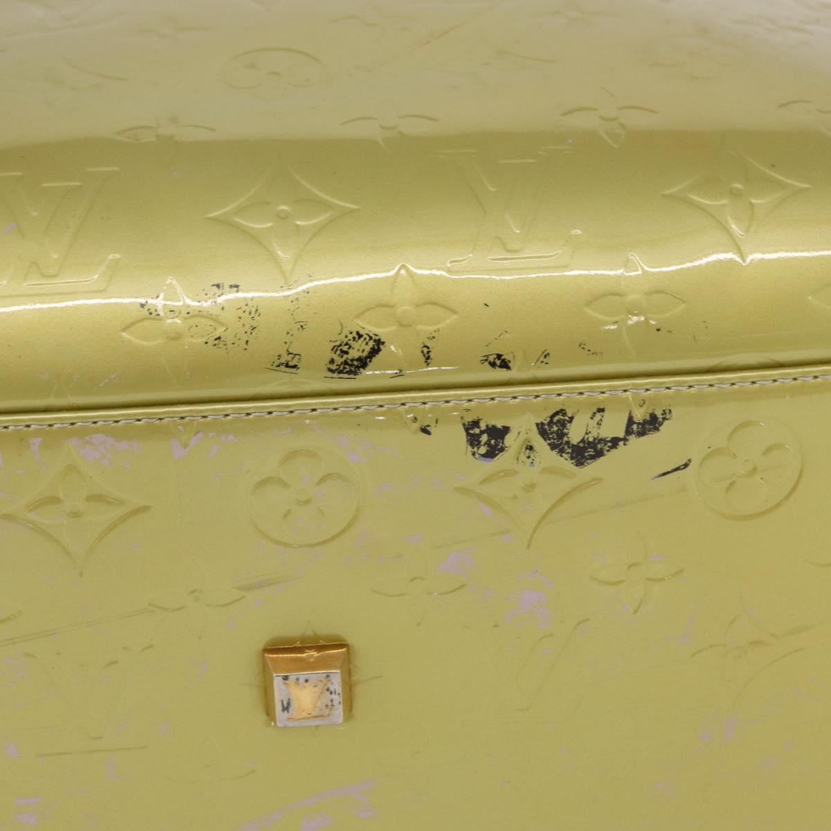 LOUIS VUITTON Monogram Vernis Tompkins Square Bag Gris M91150 LV Auth ep12776