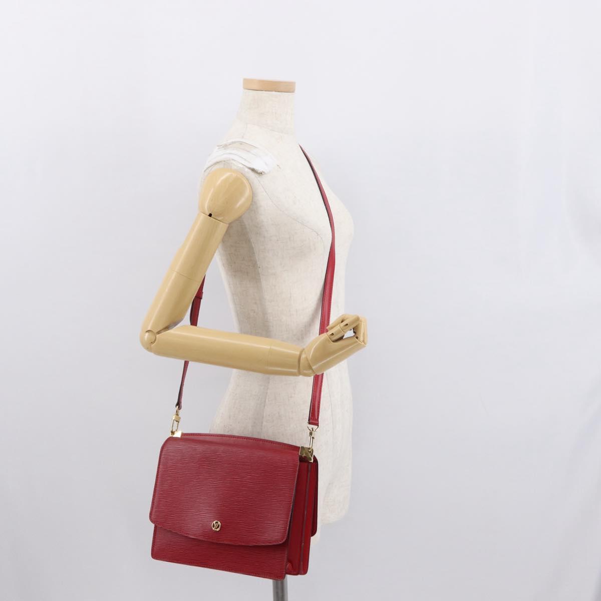 LOUIS VUITTON Epi Grenel Shoulder Bag Red M52367 LV Auth ep12777