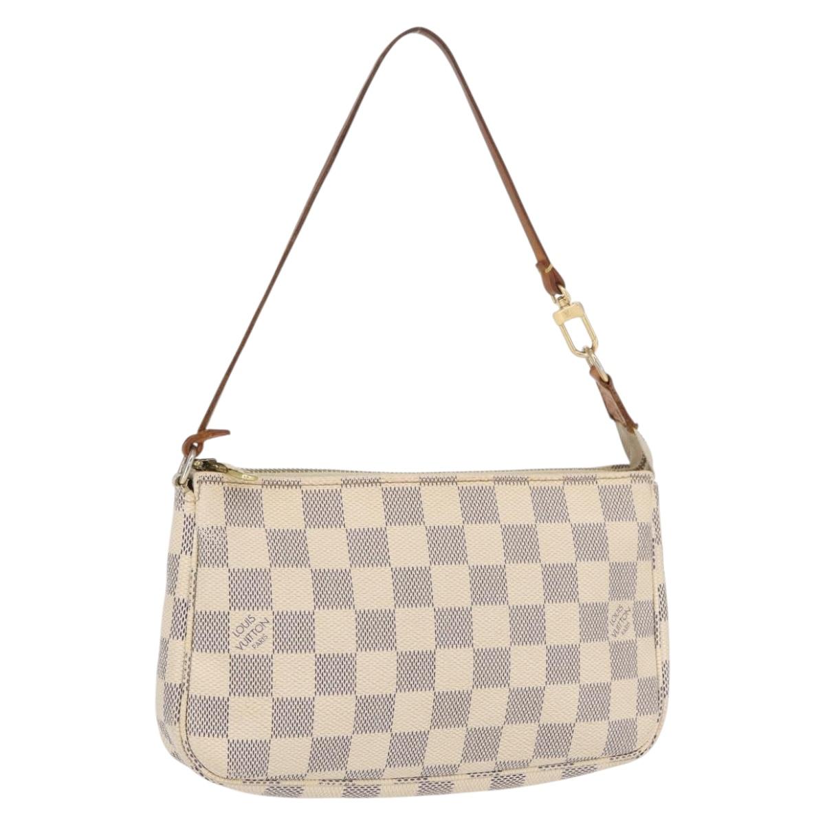 LOUIS VUITTON Damier Azur Pochette Accessoires Pouch N51986 LV Auth ep12786