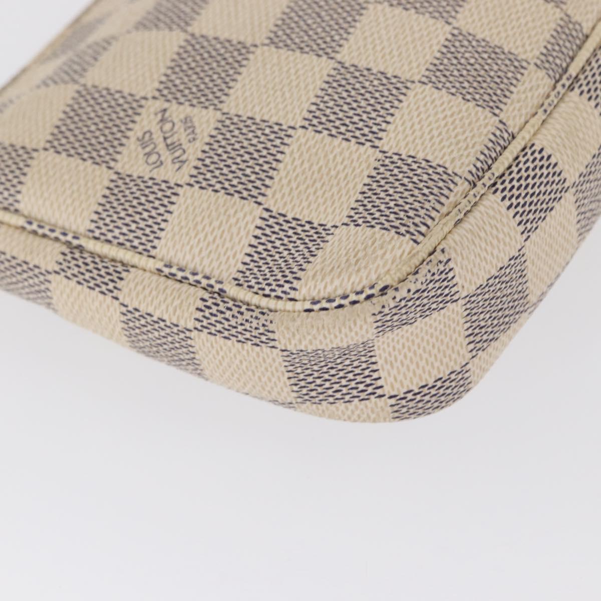 LOUIS VUITTON Damier Azur Pochette Accessoires Pouch N51986 LV Auth ep12786