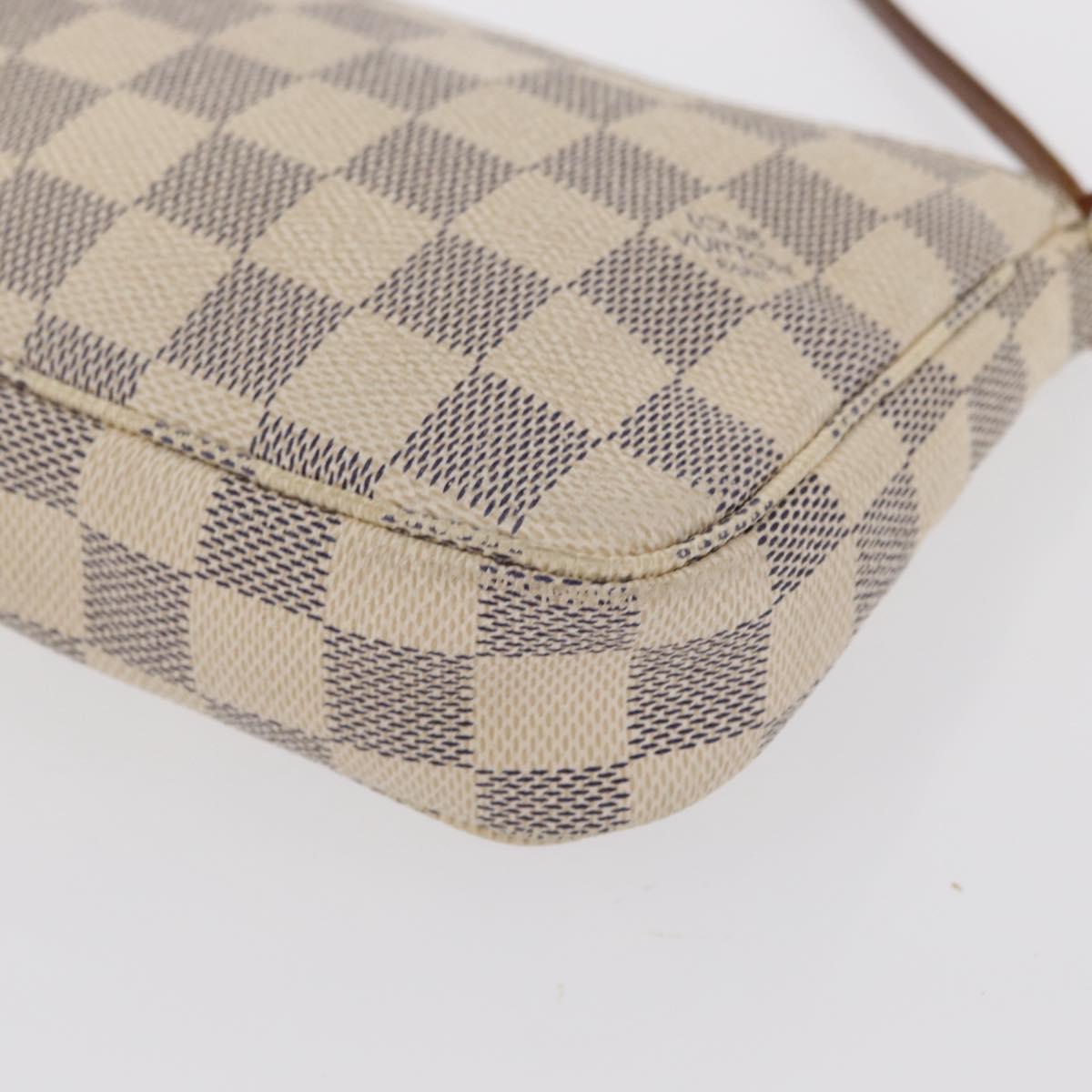 LOUIS VUITTON Damier Azur Pochette Accessoires Pouch N51986 LV Auth ep12786