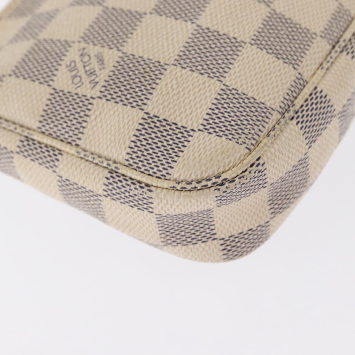 LOUIS VUITTON Damier Azur Pochette Accessoires Pouch N51986 LV Auth ep12786