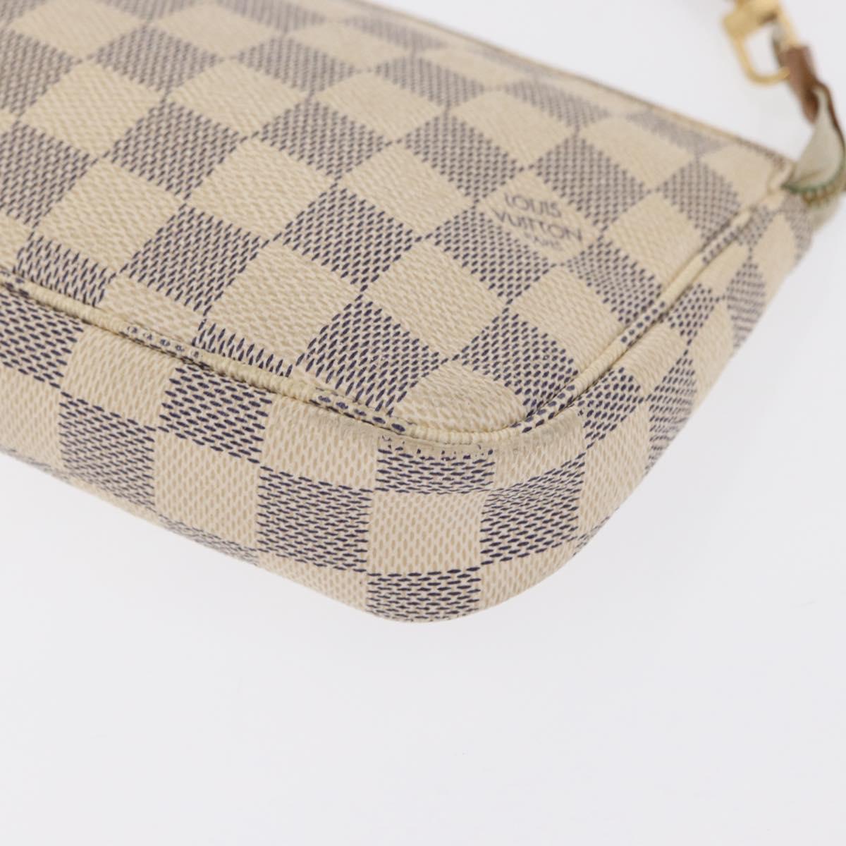 LOUIS VUITTON Damier Azur Pochette Accessoires Pouch N51986 LV Auth ep12786