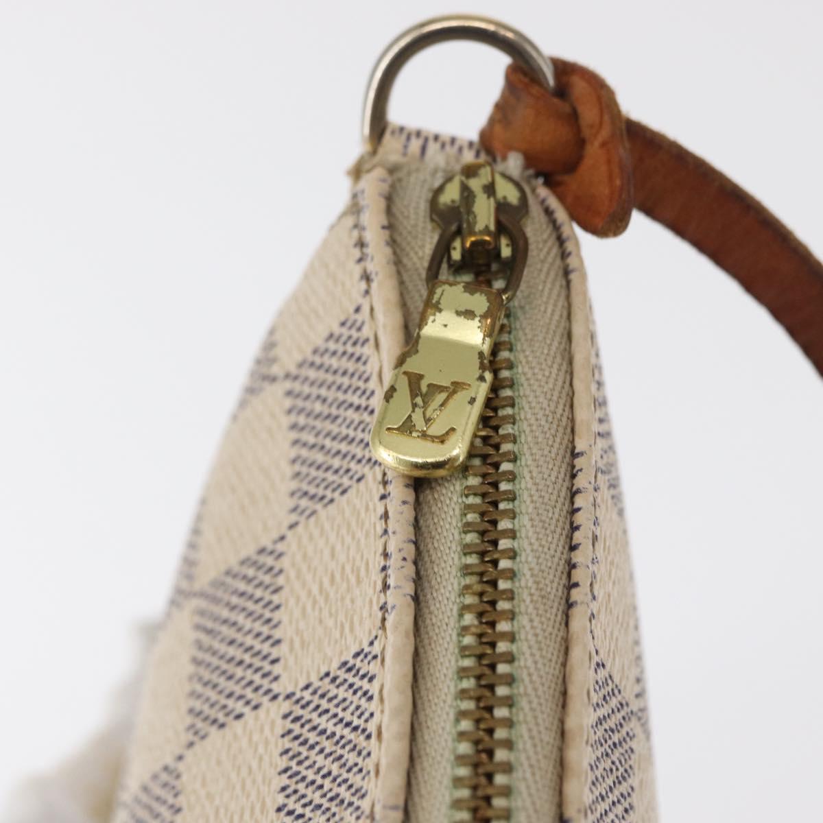 LOUIS VUITTON Damier Azur Pochette Accessoires Pouch N51986 LV Auth ep12786